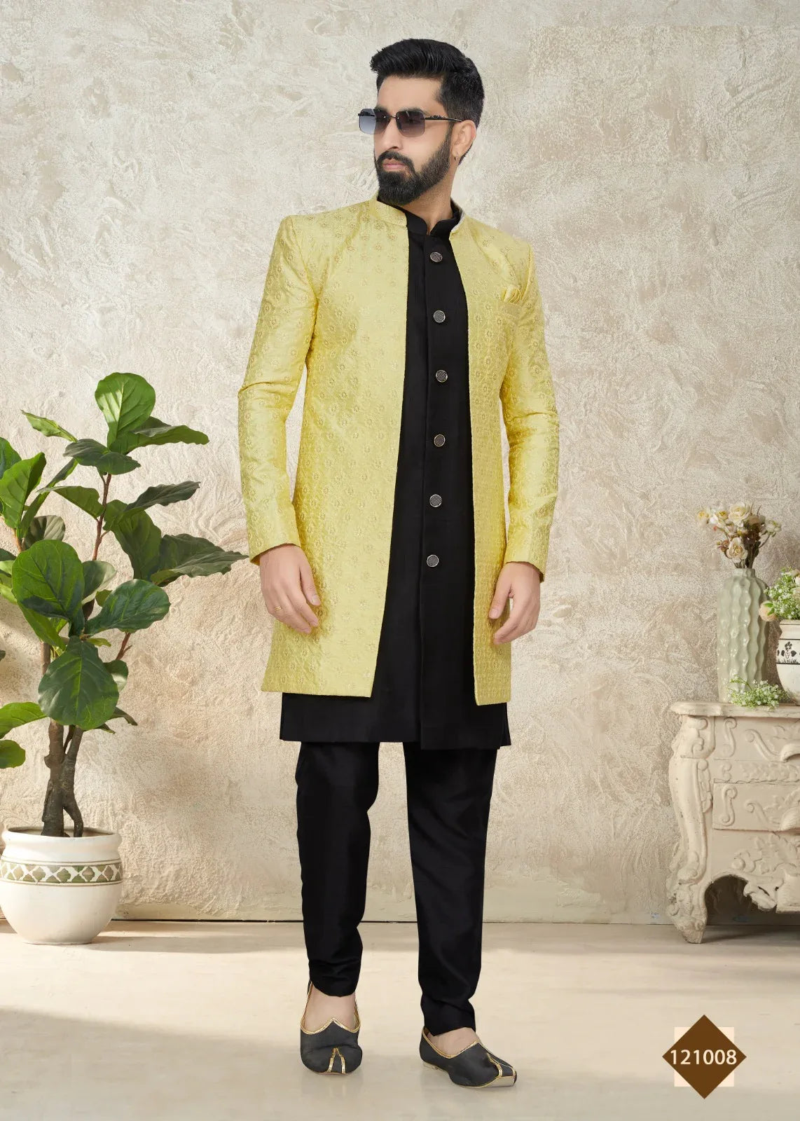 Vol 121 Wedding Wear Sherwani D.No. 121008 - Anant Exports