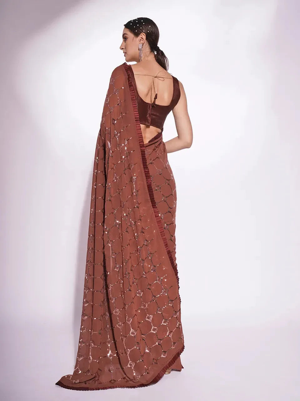 Mona Festive Wear Georgette Saree - Anant Exports