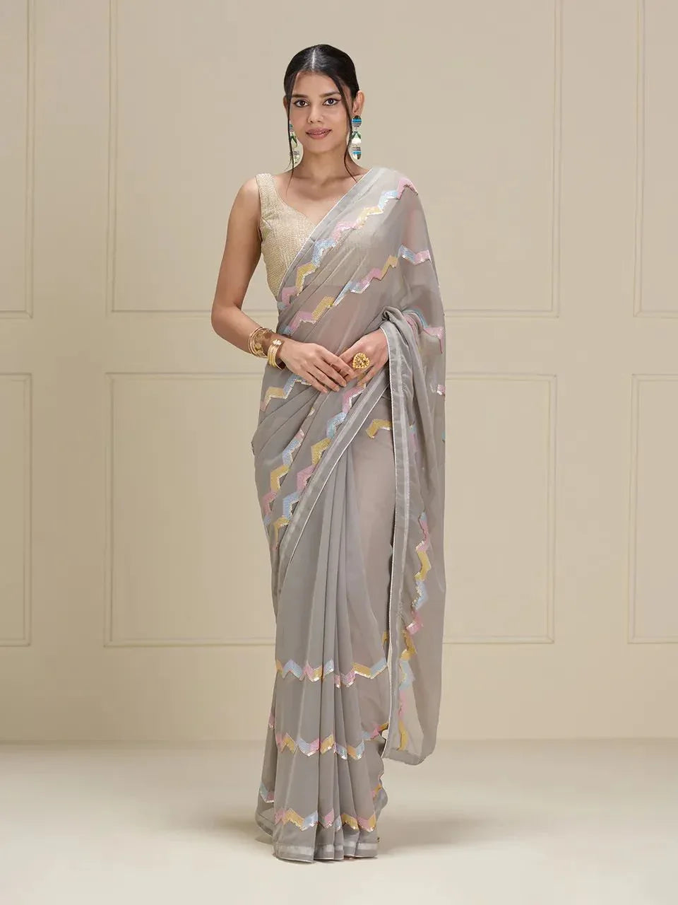 Tanvi Festive Wear Georgette Saree - Anant Exports
