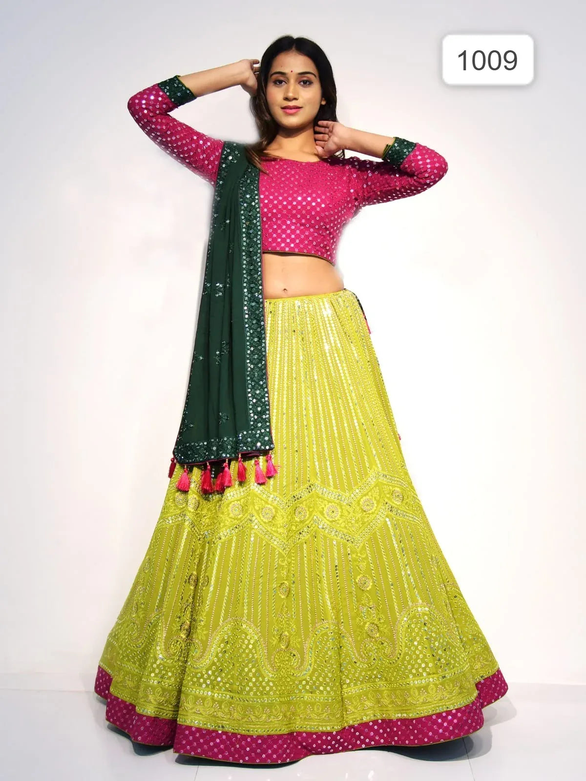 Designer Wear Lehenga Choli D.No. 1009 - Anant Exports