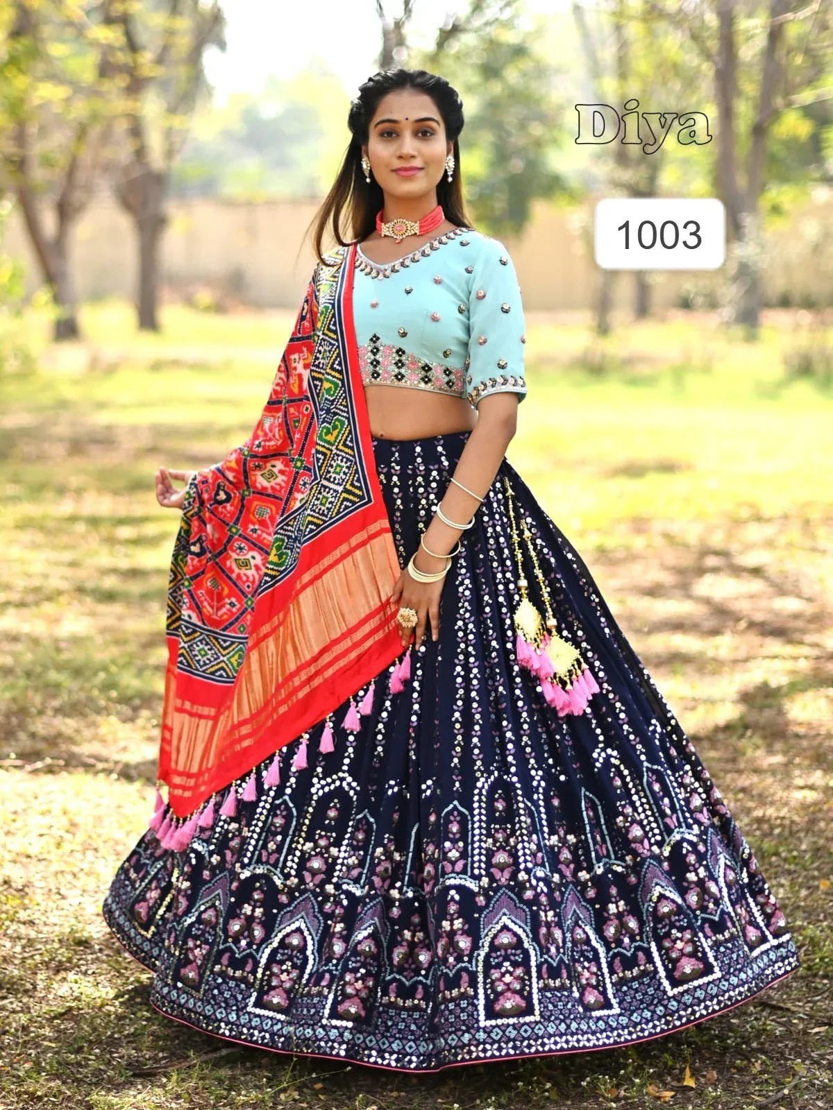 Designer Wear Lehenga Choli D.No. 1003 - Anant Exports