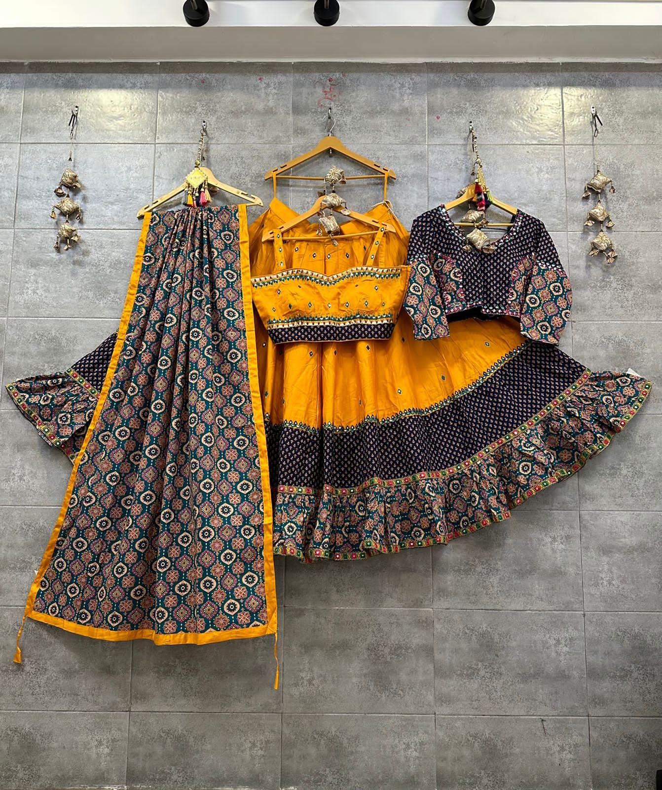 Pure Cotton Mirror Work Chaniya Choli - Anant Exports