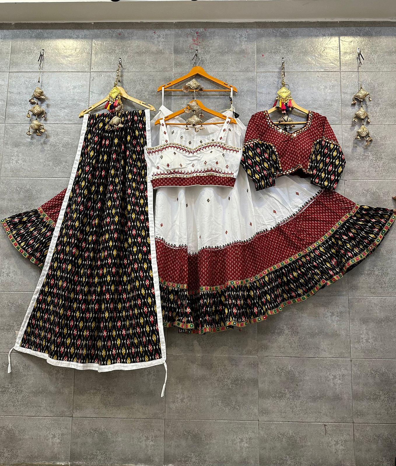 Pure Cotton Mirror Work Chaniya Choli - Anant Exports