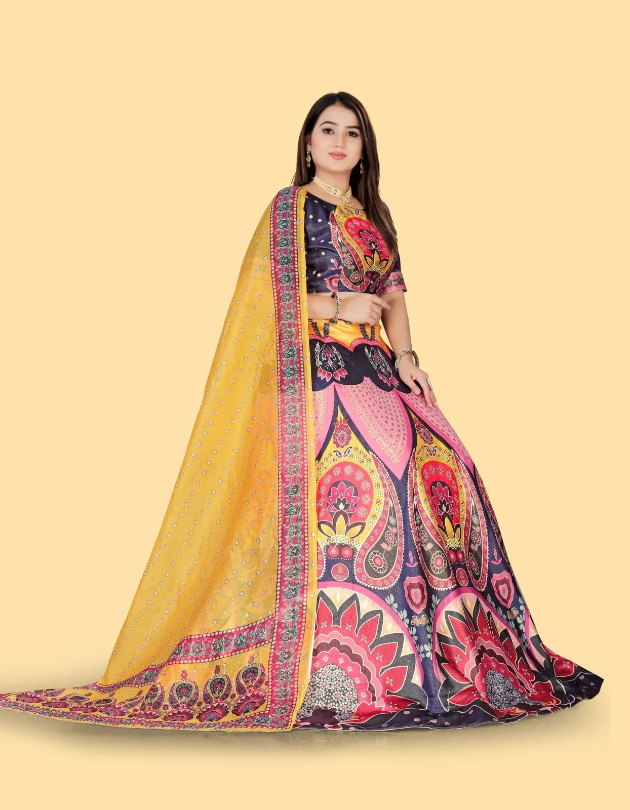 Navratri Wear Printed Lahenga D.No. 113 - Anant Exports