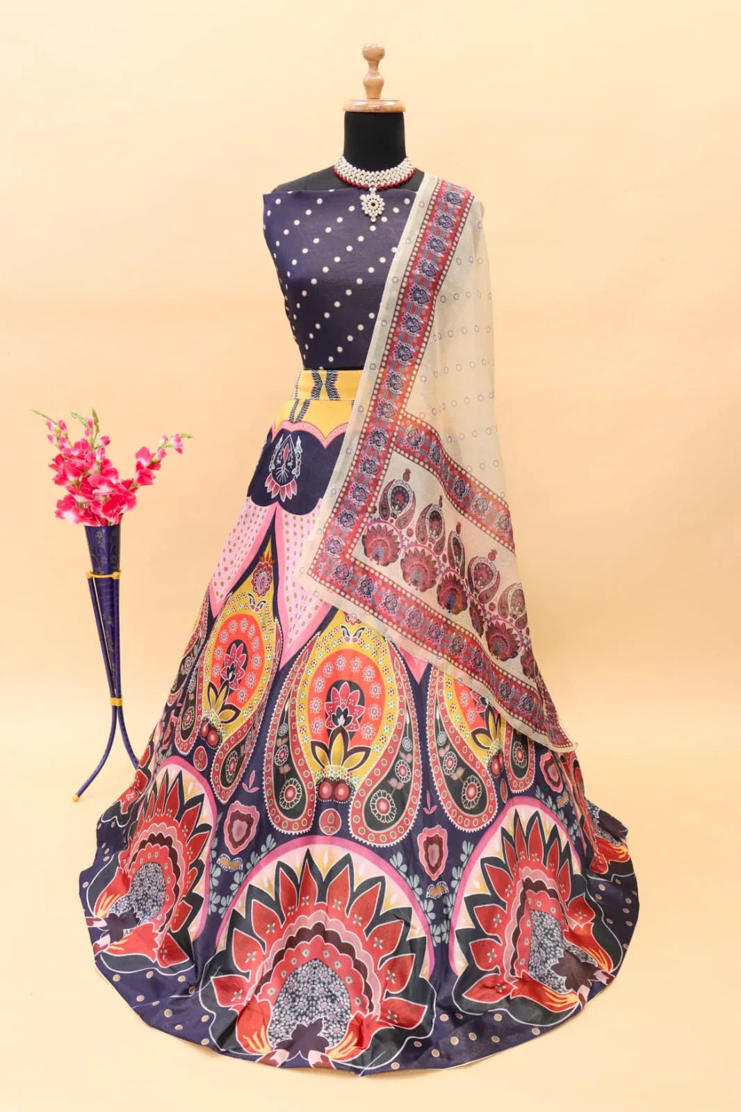 Navratri Wear Printed Lahenga D.No. 113 - Anant Exports