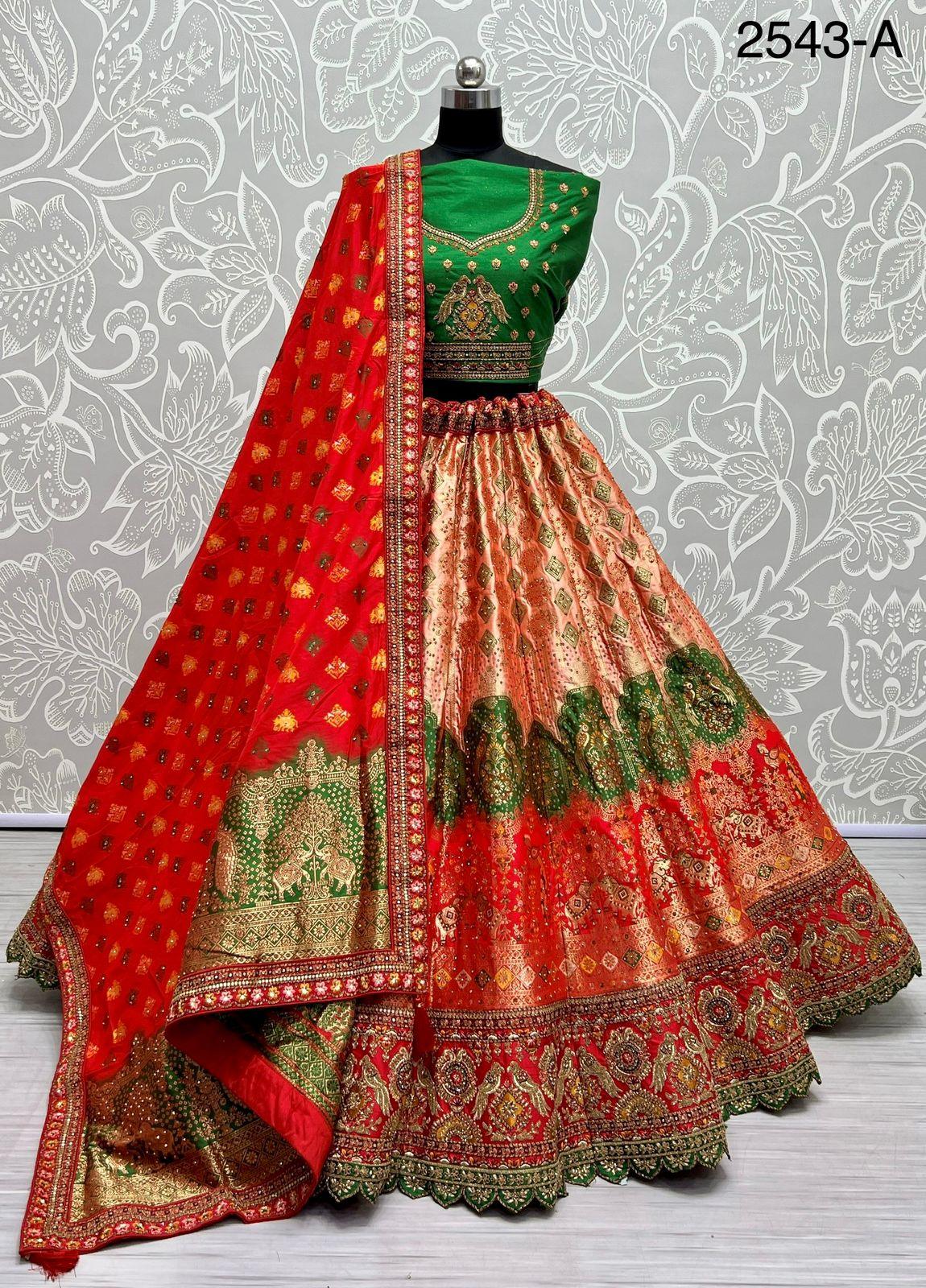 Occasion Wear Banarasi Silk Lehenga Choli D.No. 2543 - Anant Exports