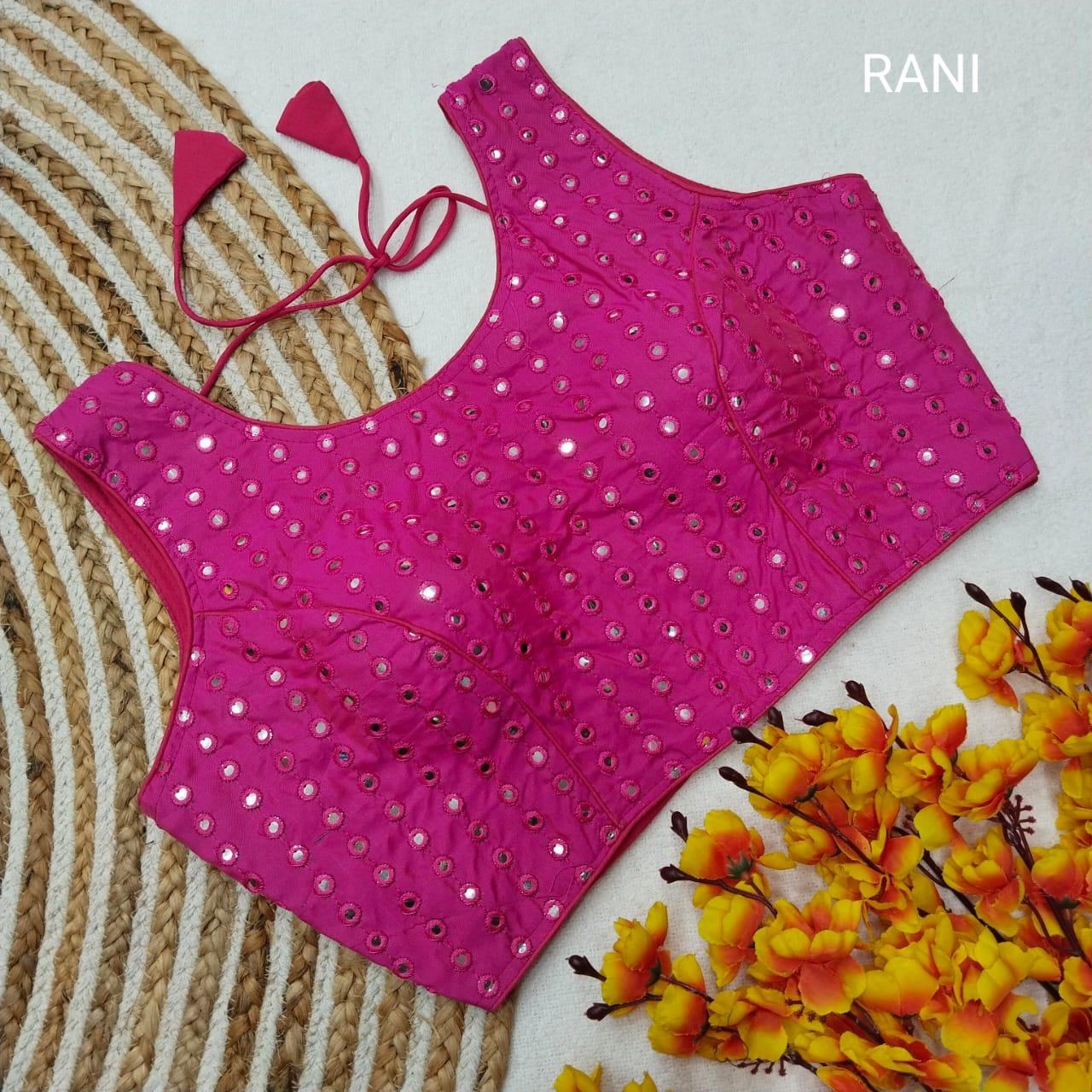Mirror 2 Designer Foil Mirror Blouse - Anant Exports
