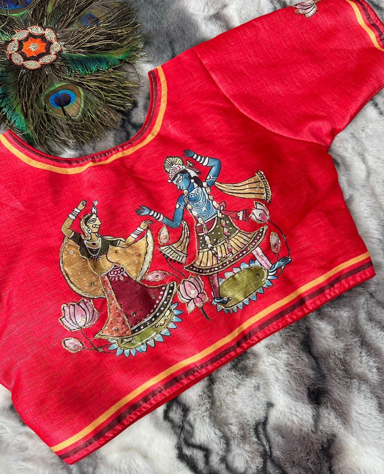 Festive Wear Decent Print Blouse - Anant Exports