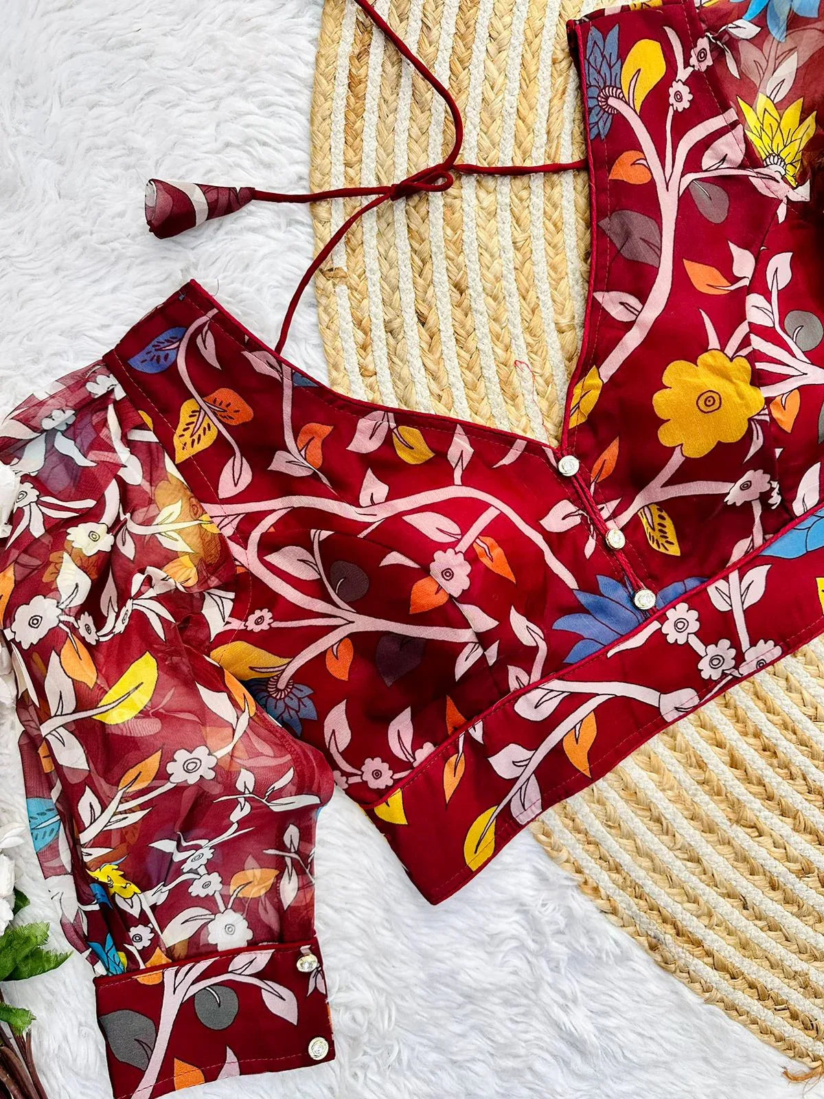 Festival Wear Kalamkari Print Blouse - Anant Exports