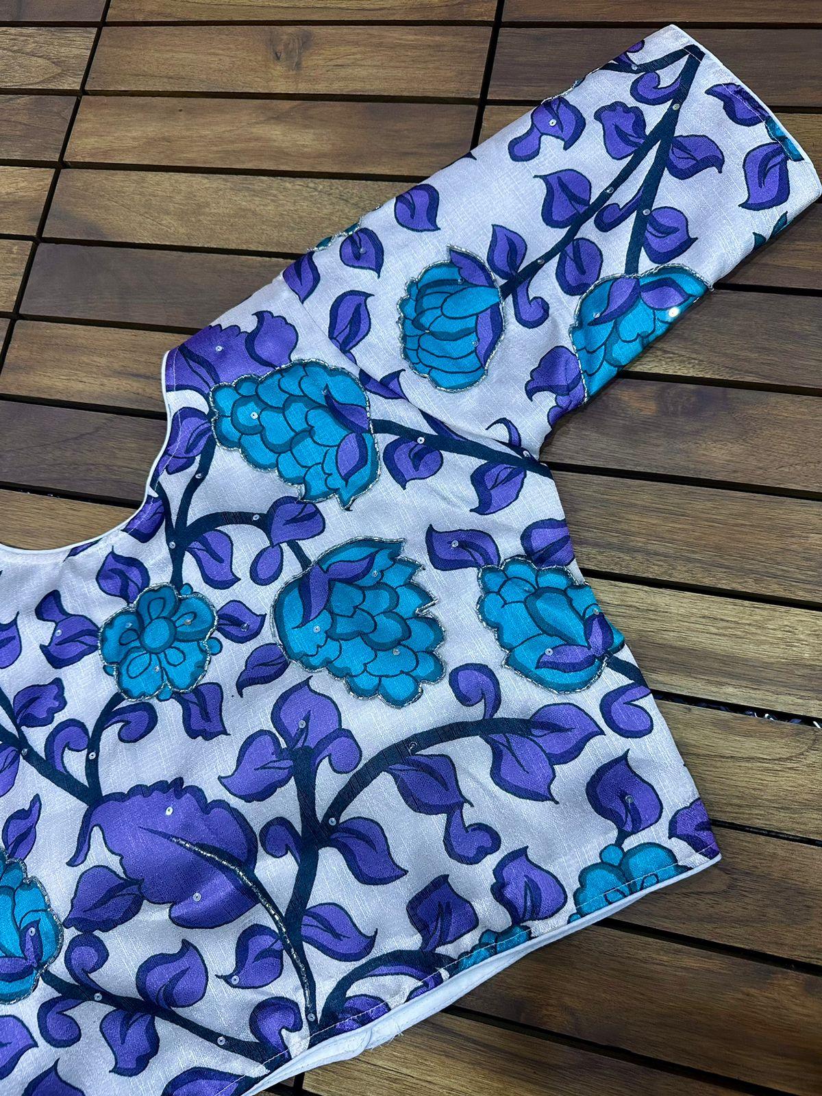 Pure Silk Hand Paint Blouse - Anant Exports