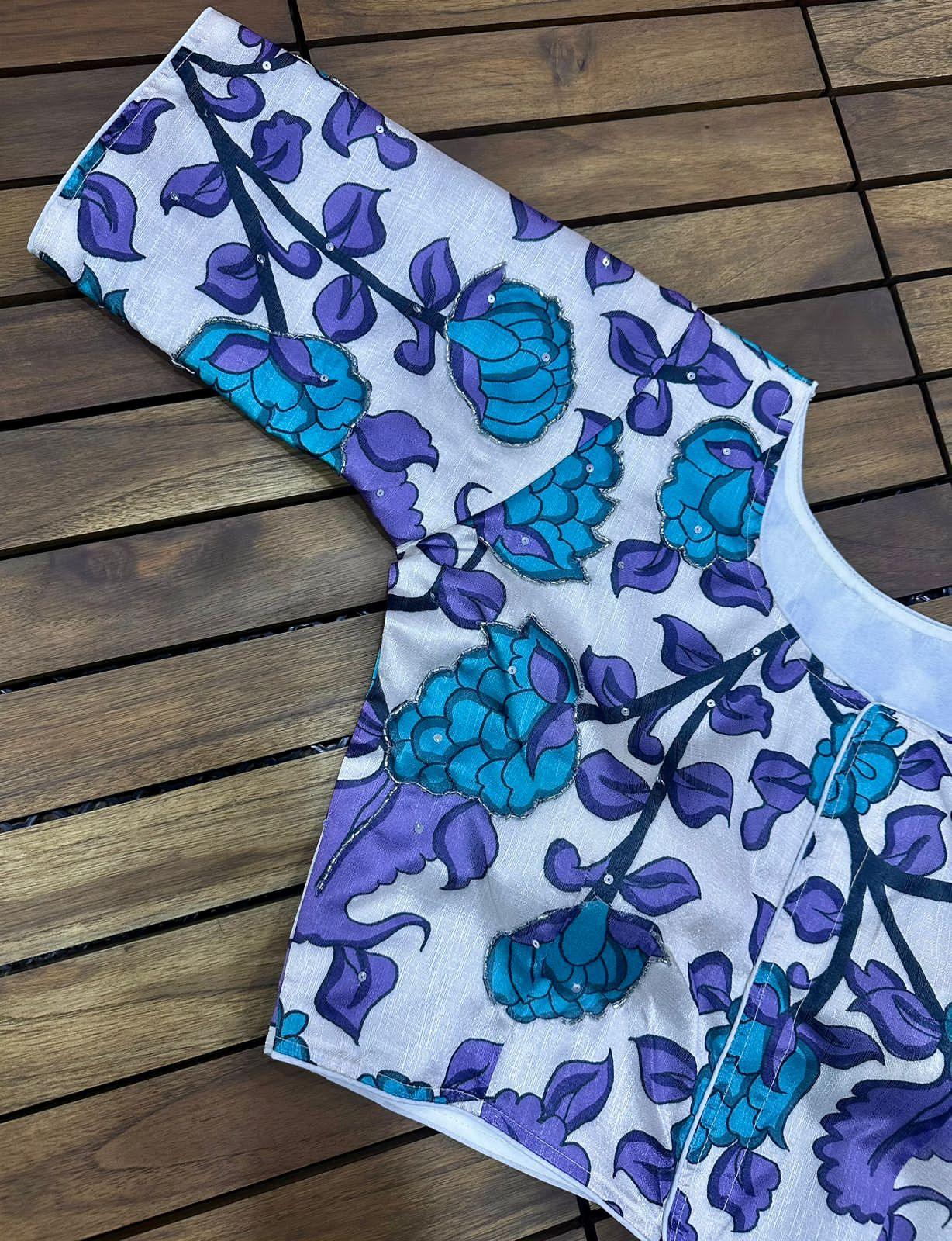 Pure Silk Hand Paint Blouse - Anant Exports