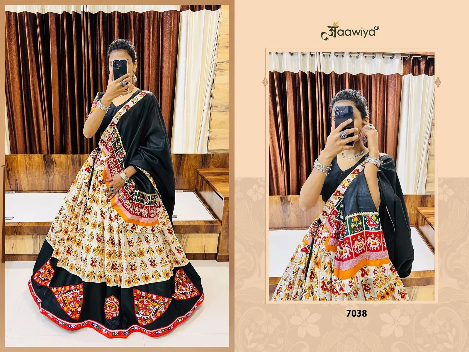 NAVRATRI WEAR CHANIYA CHOLI D.NO. 7038 - Anant Exports