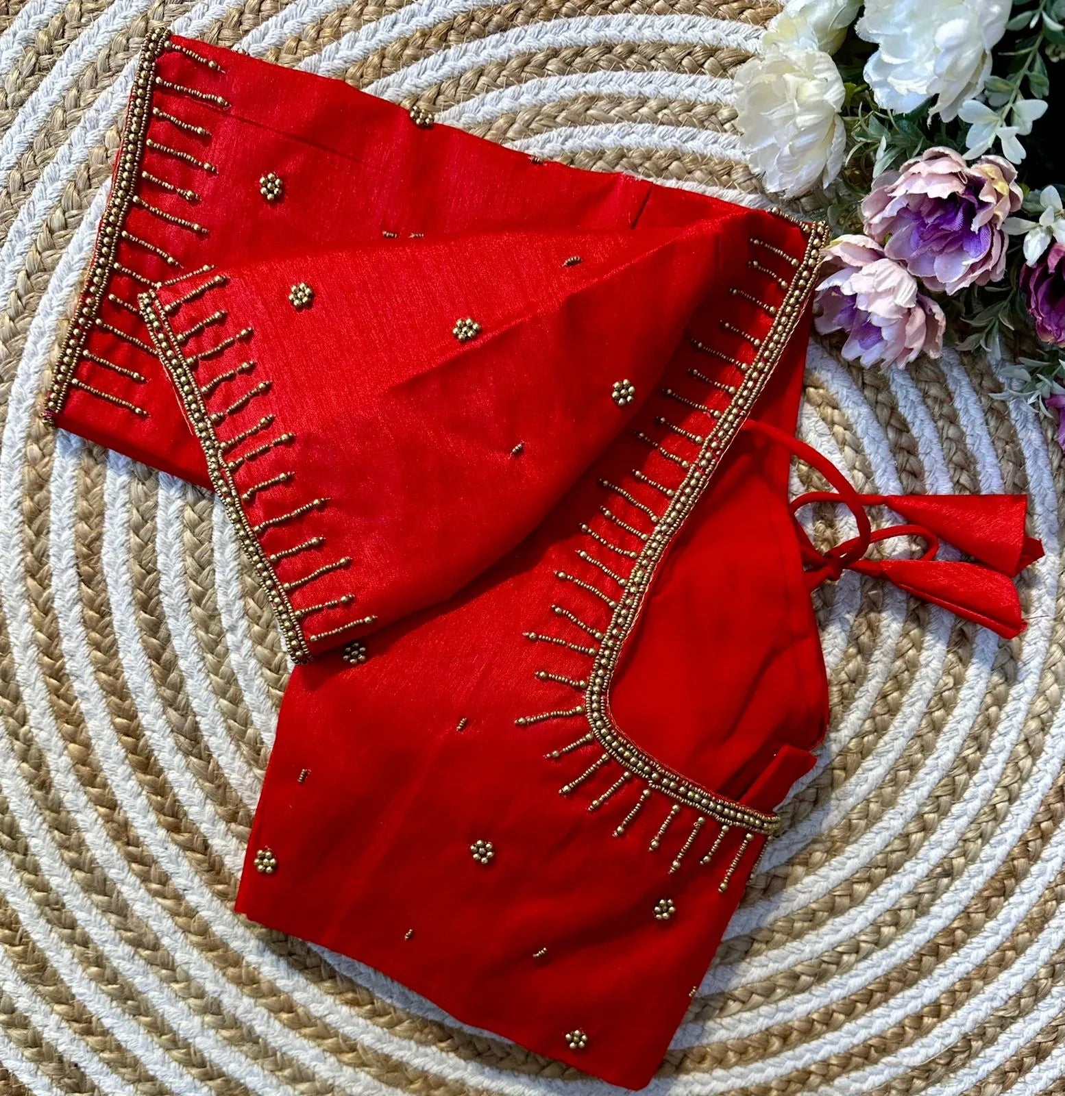 Festival Wear Golden Handcrafted Work Blouse - Anant Exports