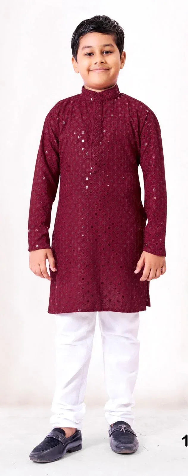 Prince Heavy Chikankari Kids Wear Kurta Pajama - Anant Exports