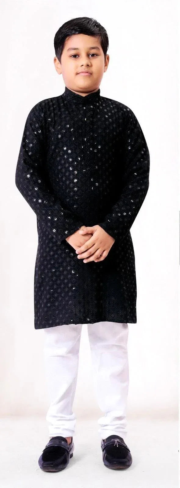 Prince Heavy Chikankari Kids Wear Kurta Pajama - Anant Exports