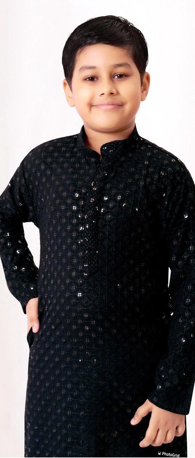 Prince Heavy Chikankari Kids Wear Kurta Pajama