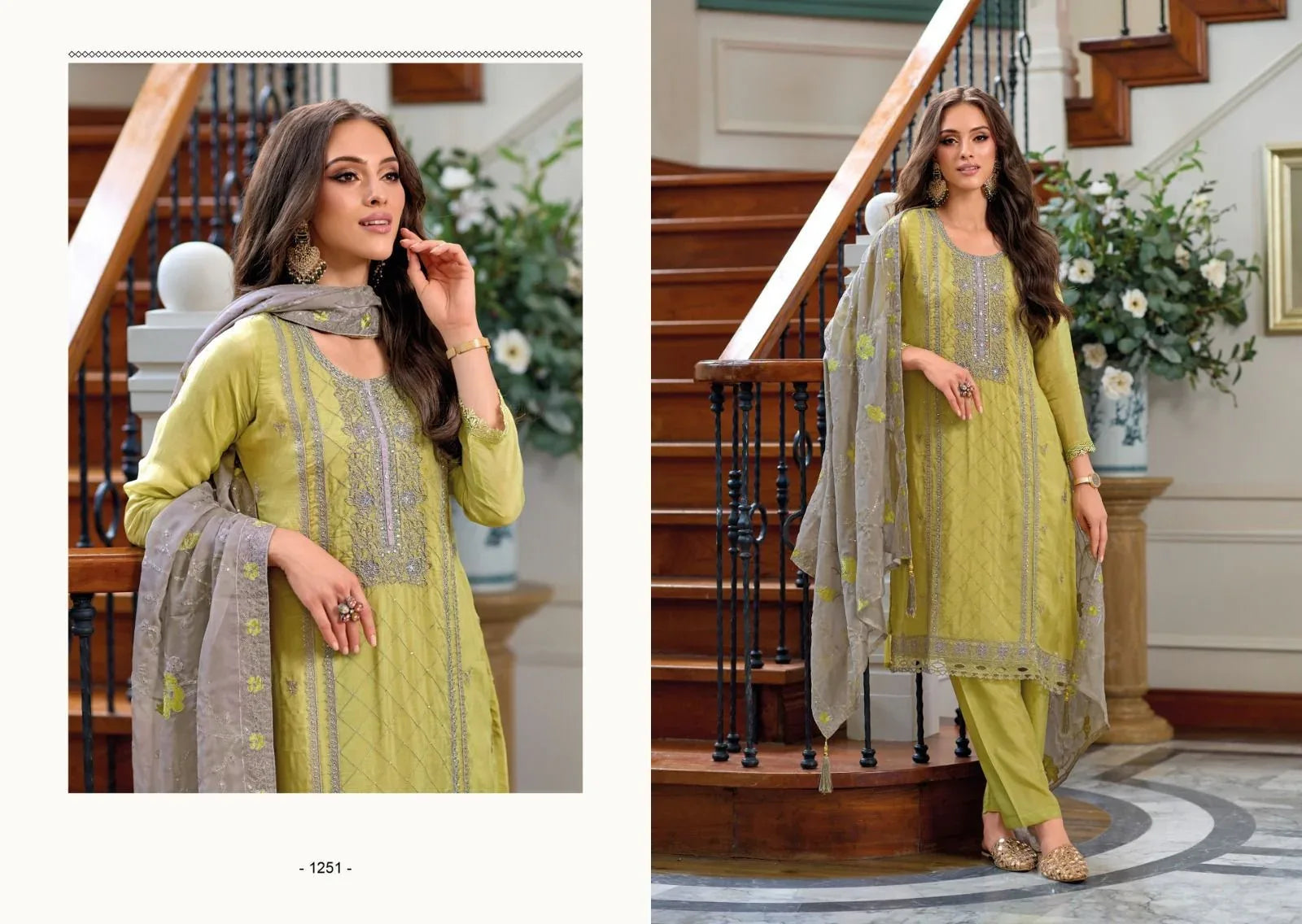Zaveri Hasrat Wedding Wear Readymade Suit D.No. 1252 - Anant Exports
