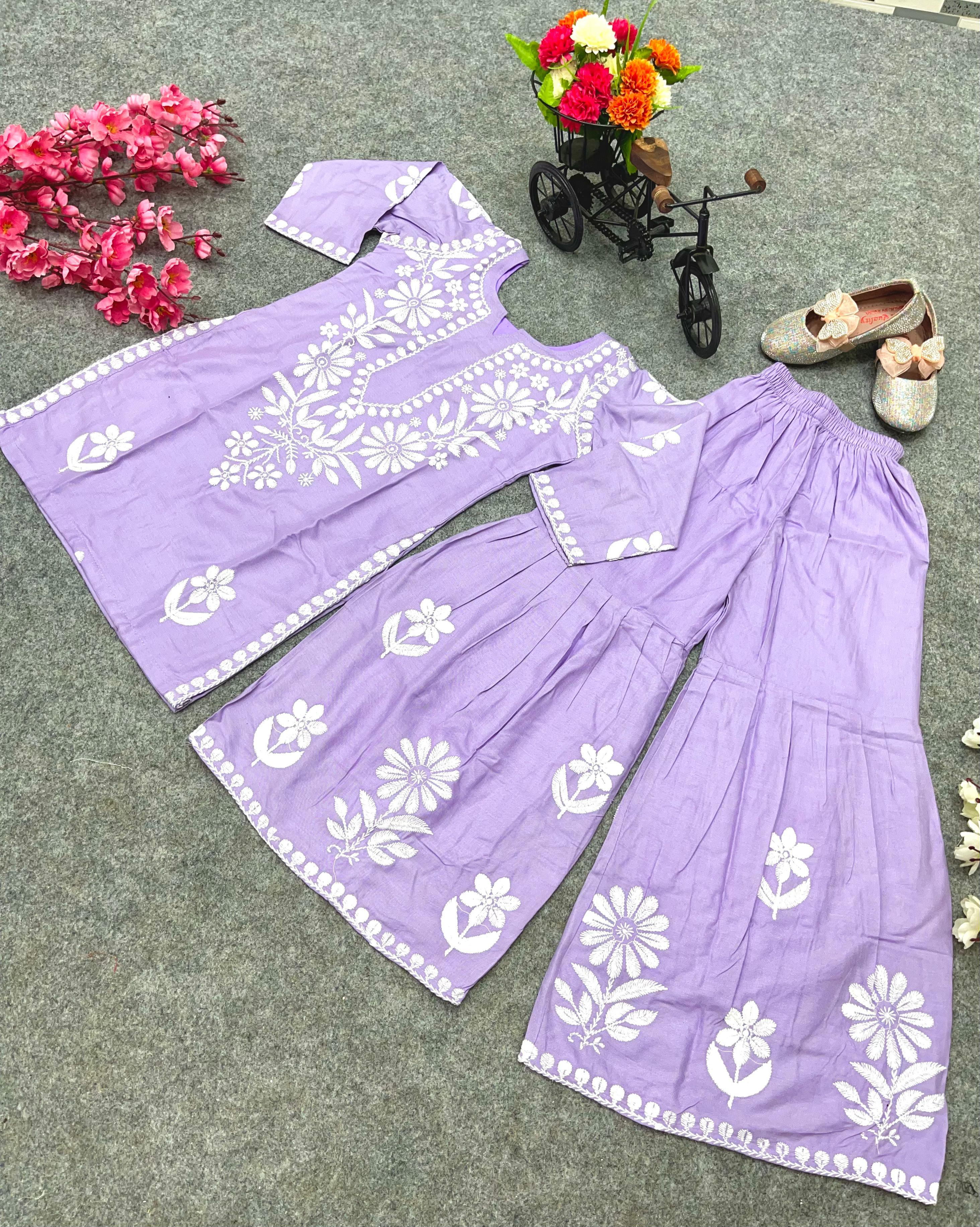 Ready To Wear Sharara Kids Suit D.No. 140 - Anant Exports