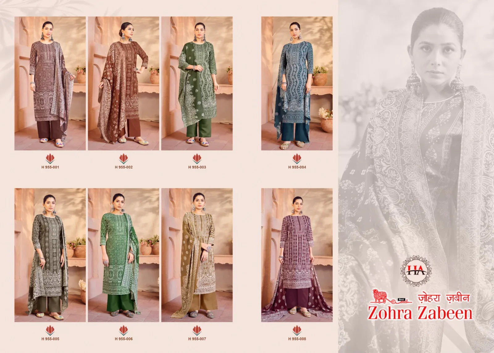 Zohra Zabeen Pure Pashmina Spun Digital Print Suit (395x08)