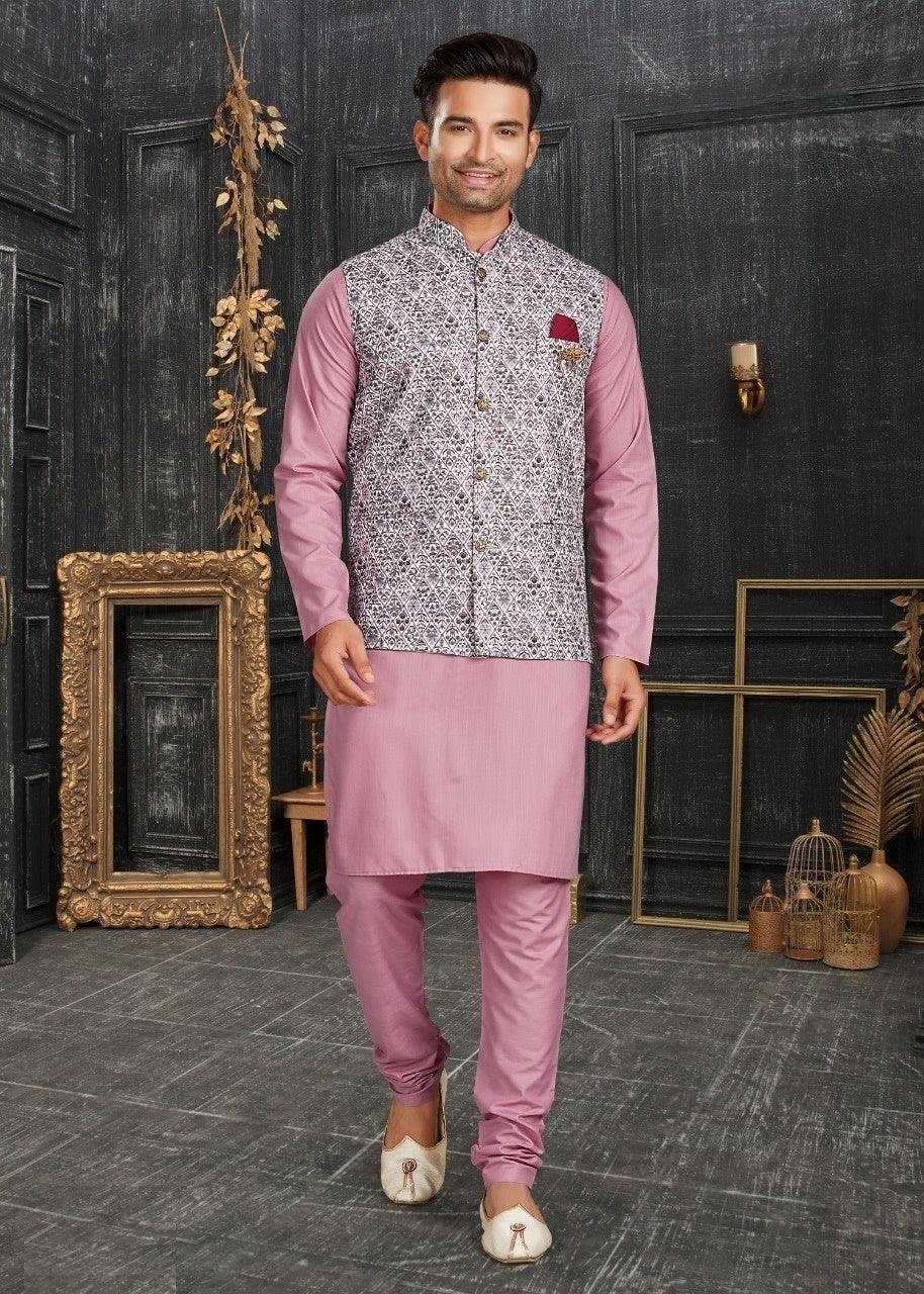 Vol 68A Fancy Kurta Pajama With Designer Koti Set D.No 68006 - Anant Exports