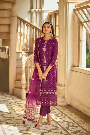 SABAH BEGUM HEAVY FAUX GEORGETTE SALWAR SUIT D.NO 2001