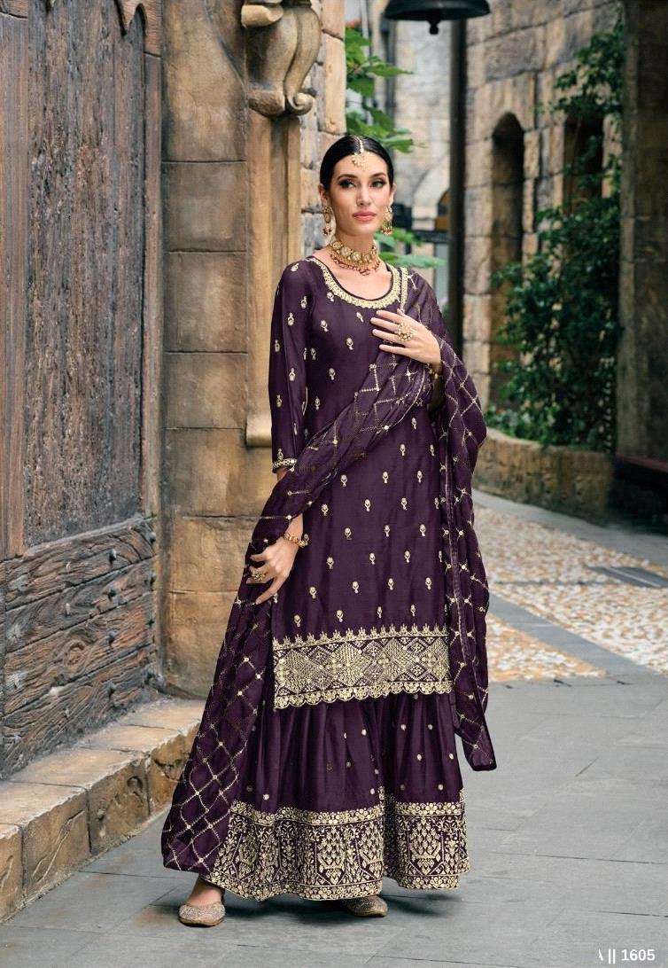 Jugani By Eba Designer Heavy Wedding Salwar Suit D.No. 1605 - Anant Exports