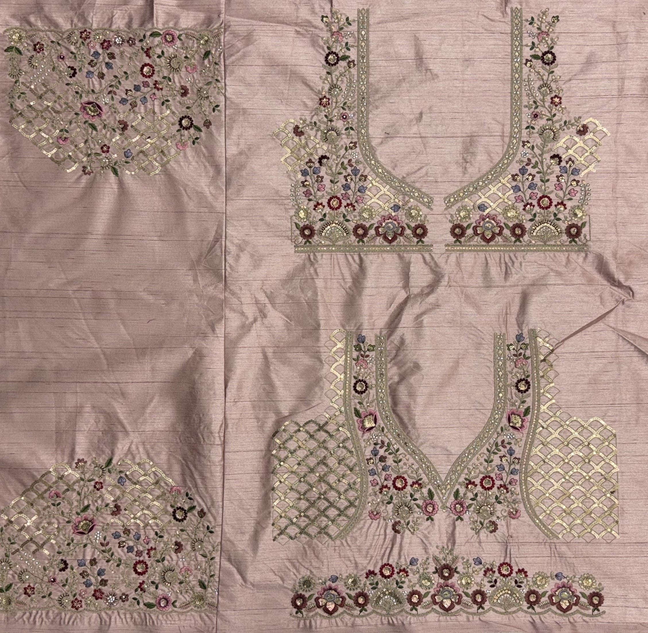 Pink Pure Soft Gadhwal Silk Heavy Embroidery Work Bridal Lehenga Choli