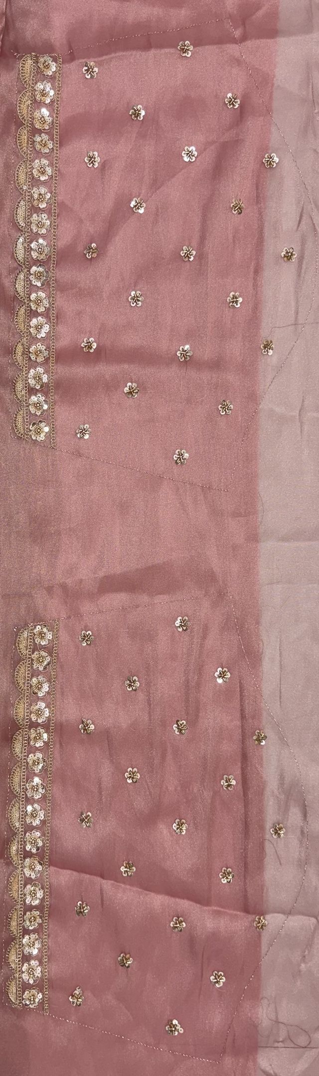 Multi Pure Soft Satin Silk Heavy Beads Motif Zari Embroidery Sequins Work Bridal Lehenga Choli