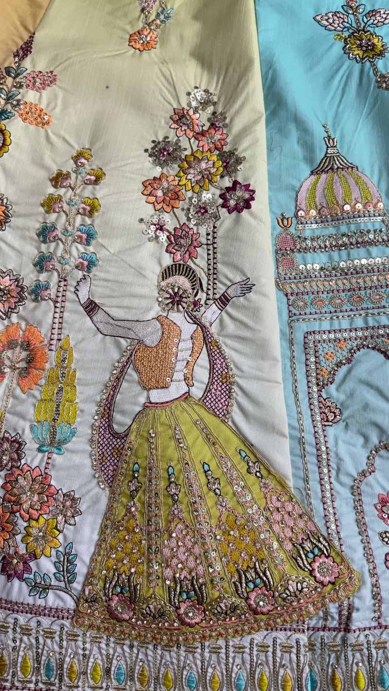Multi Pista Pure Soft Silk Premium Bridal Lehenga Choli Wedding Lehenga Choli Anant Tex Exports Pvt.Ltd..