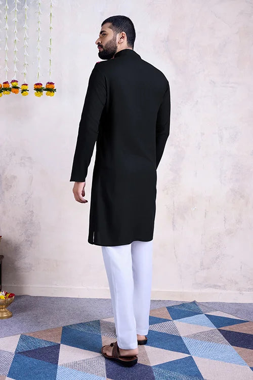 Black Color Rayon Navratri Special Men&