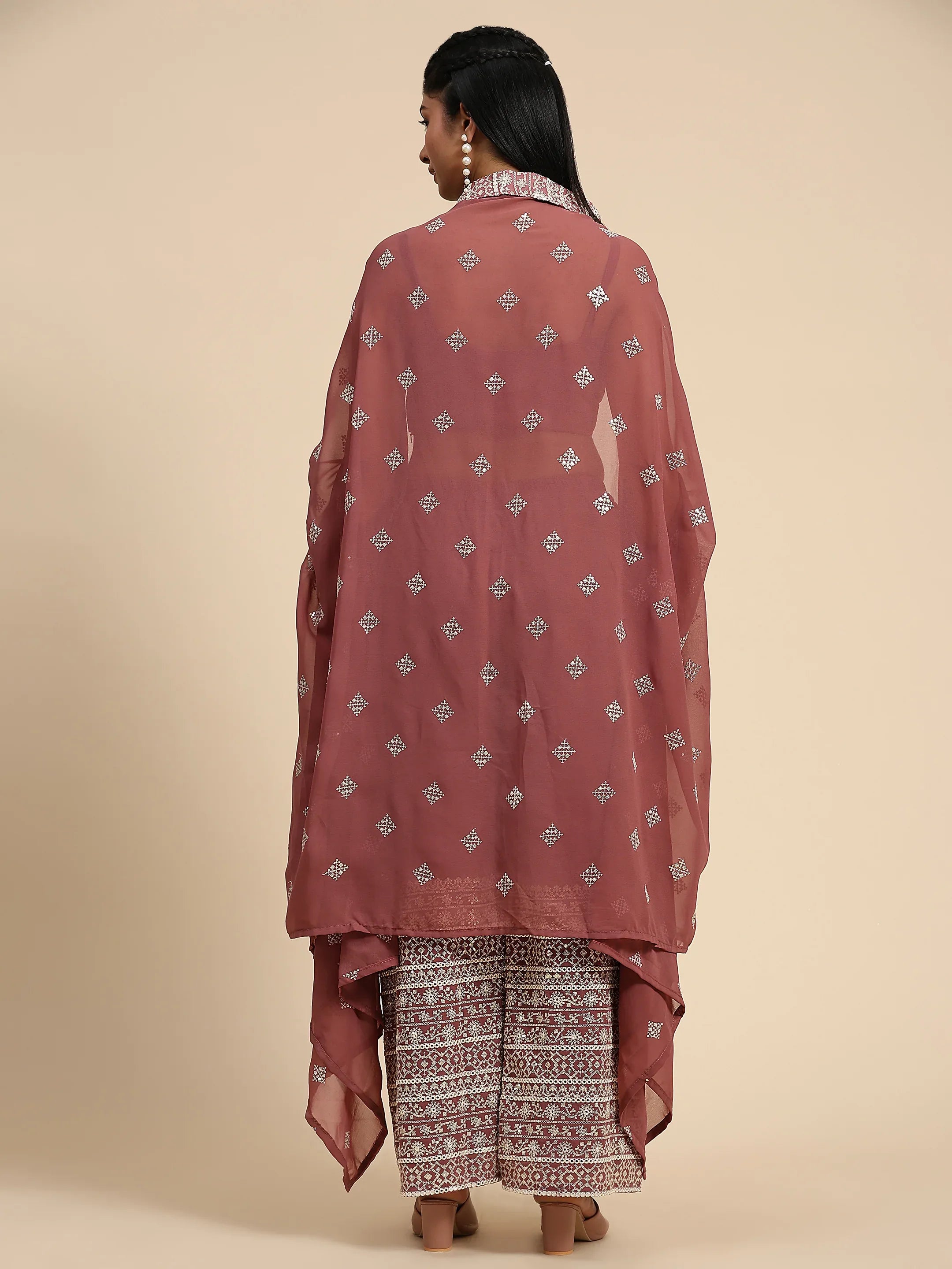 Beautiful Designer Occasion Wear Western Style Plazzo Suit