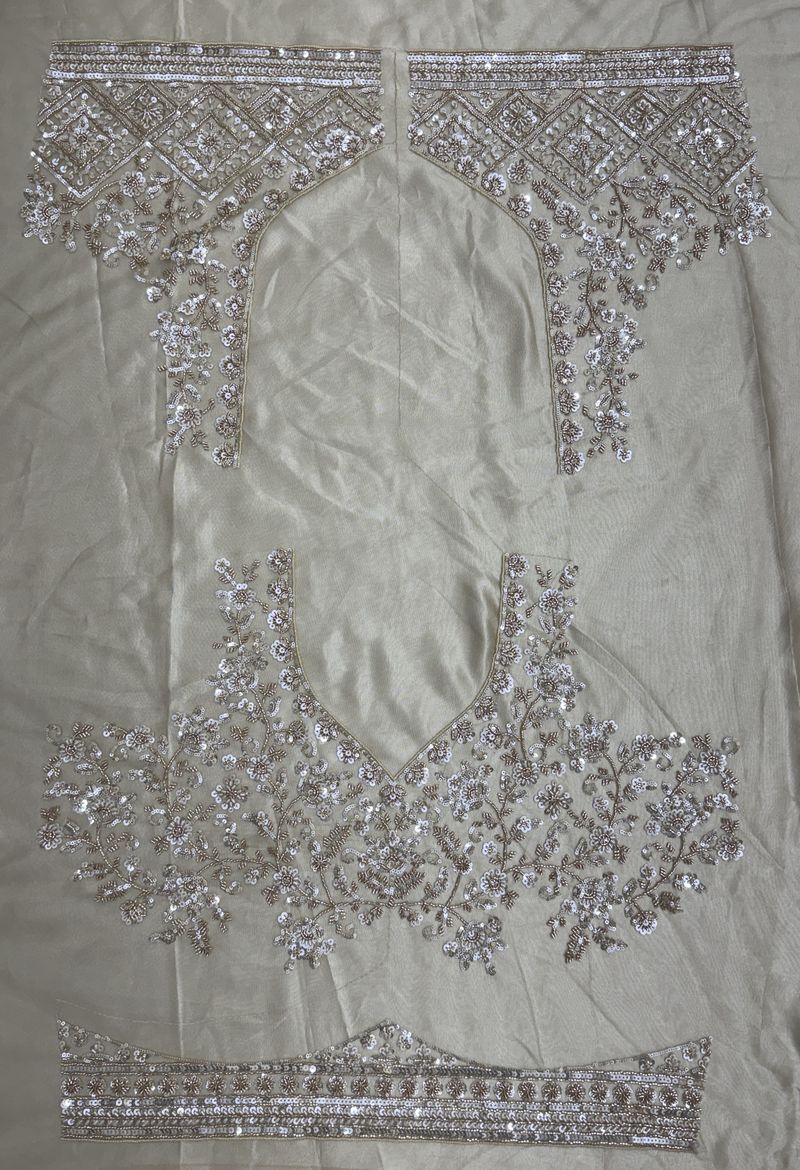 Golden Pure Soft Net Heavy Embroidery Work Bridal Lehenga