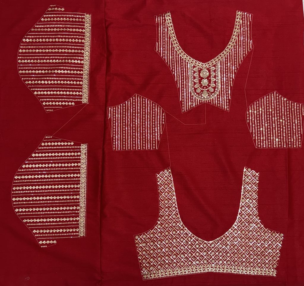 Red Pure Soft Heavy Silk Sequins Embroidery Work Bridal Lehenga