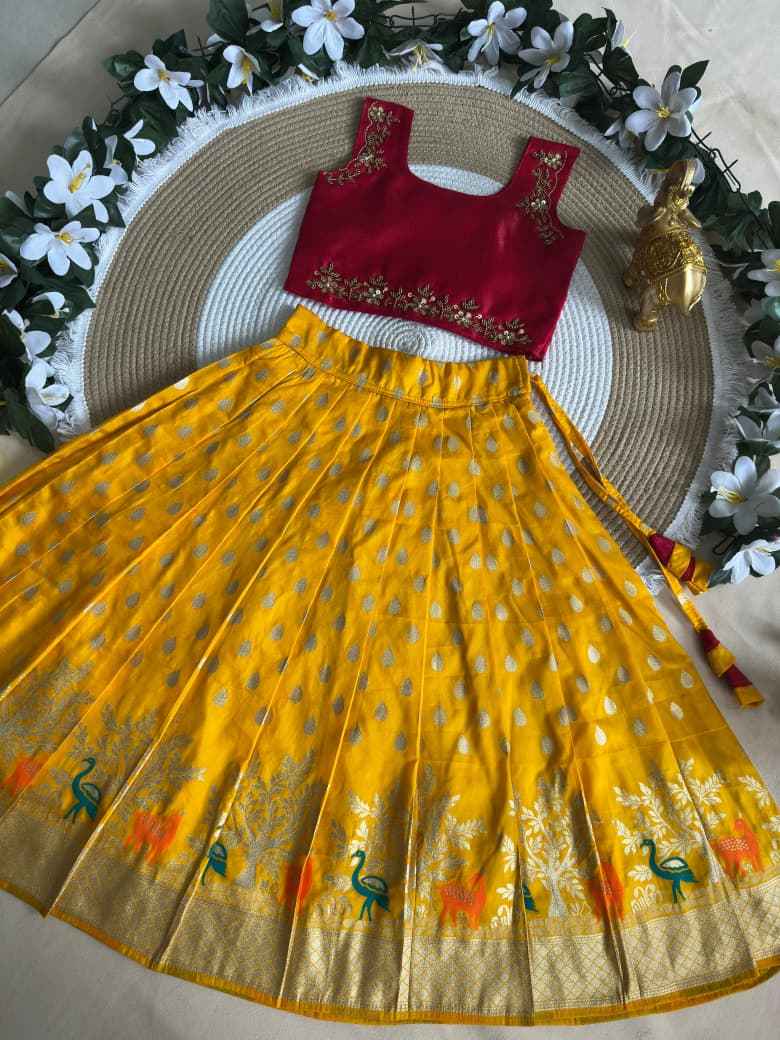 Pure Silk Kids Lehenga Choli