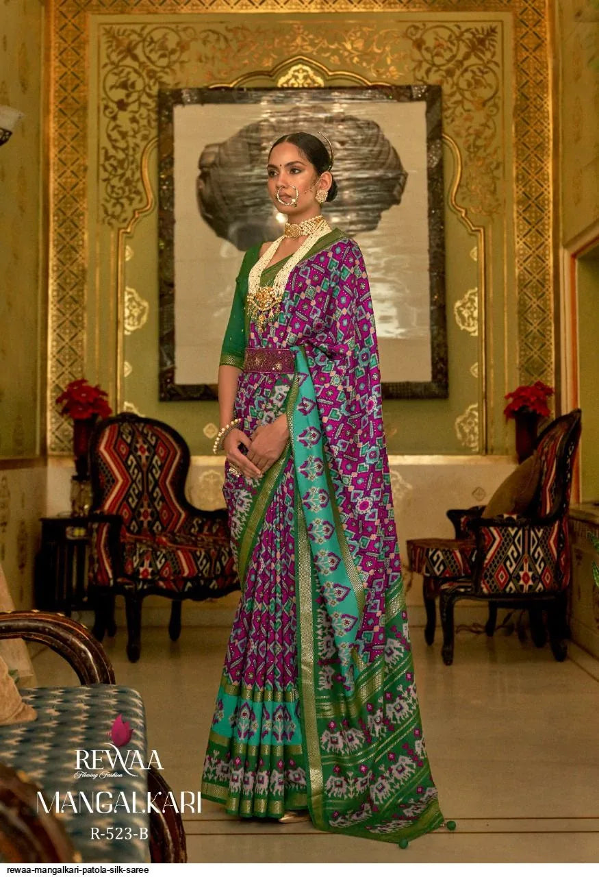 Rewaa Mangalkari Patola Silk Saree (1595x12)