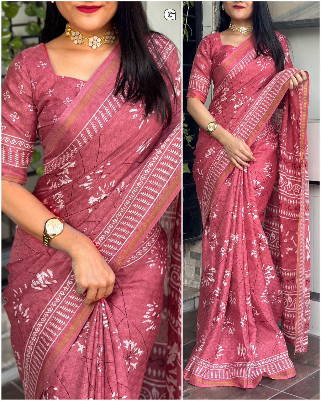 Party Wear Cotton Jute Saree - Anant Exports