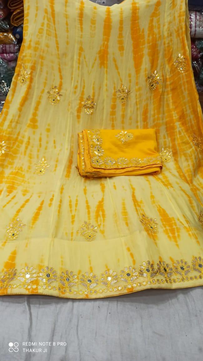 Rajsthani Traditional Gottapatti Shibori Lehanga Chunni - Anant Exports