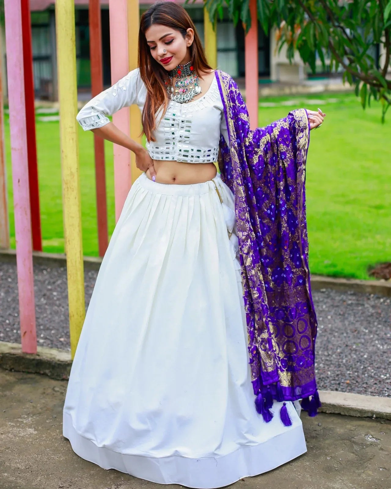 Party Wear Cotton Lehenga Choli
