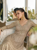 Luxury Beige Heavy Embroidered Palazzo Suit