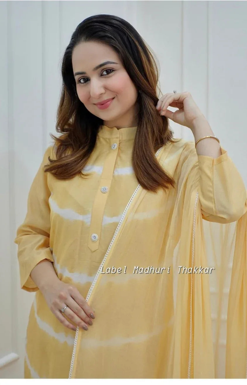 Beautiful Party Wear Pure Chanderi Silk Suit With Dupatta - Anant Exports
