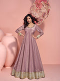 Mauve Purple Heavy Embroidered Anarkali Suit