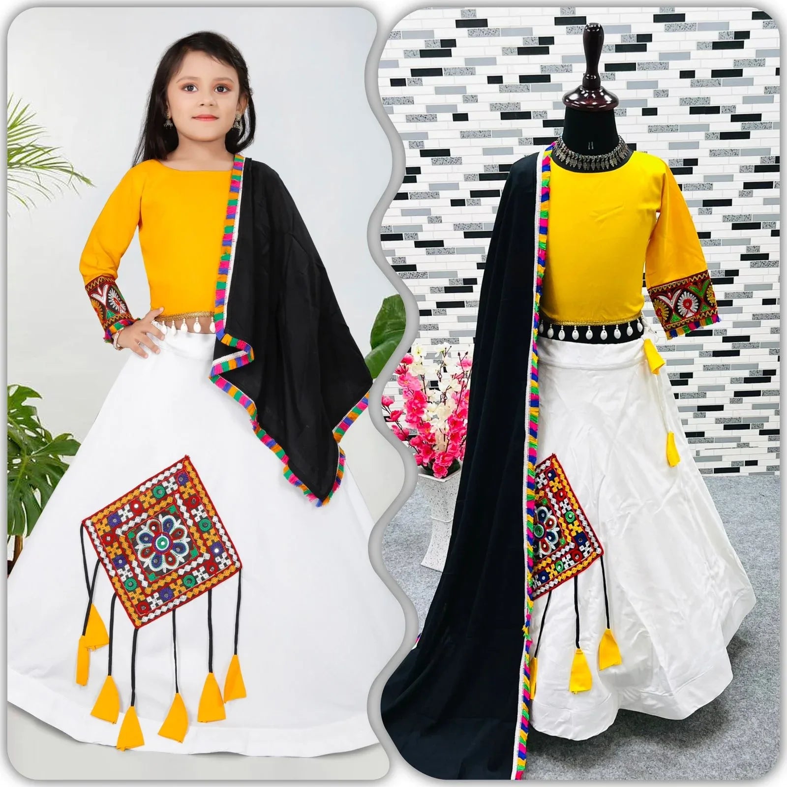 Kids Traditional Navratri Lehenga Choli - Anant Exports