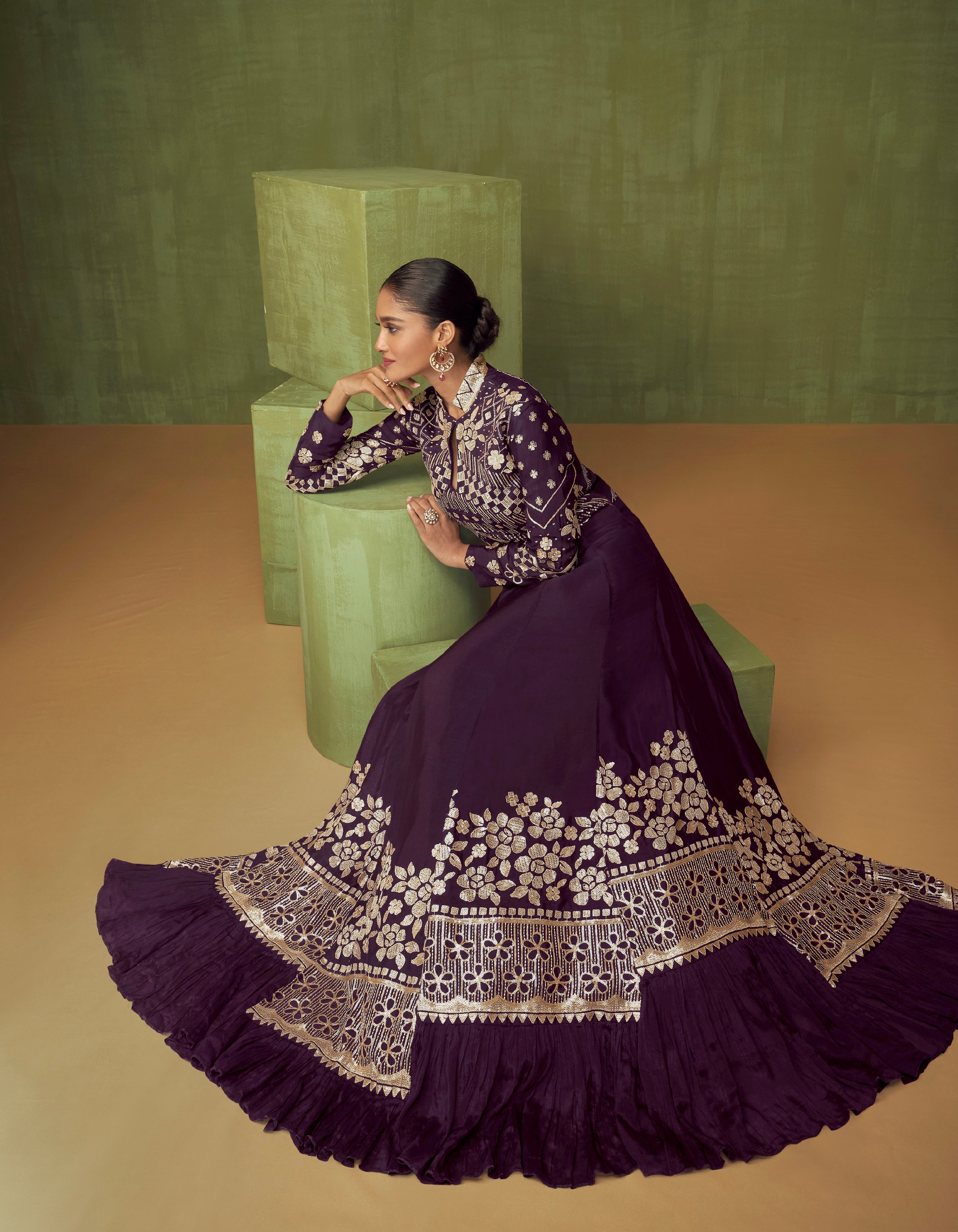 Designer Anarkali dress for party wear