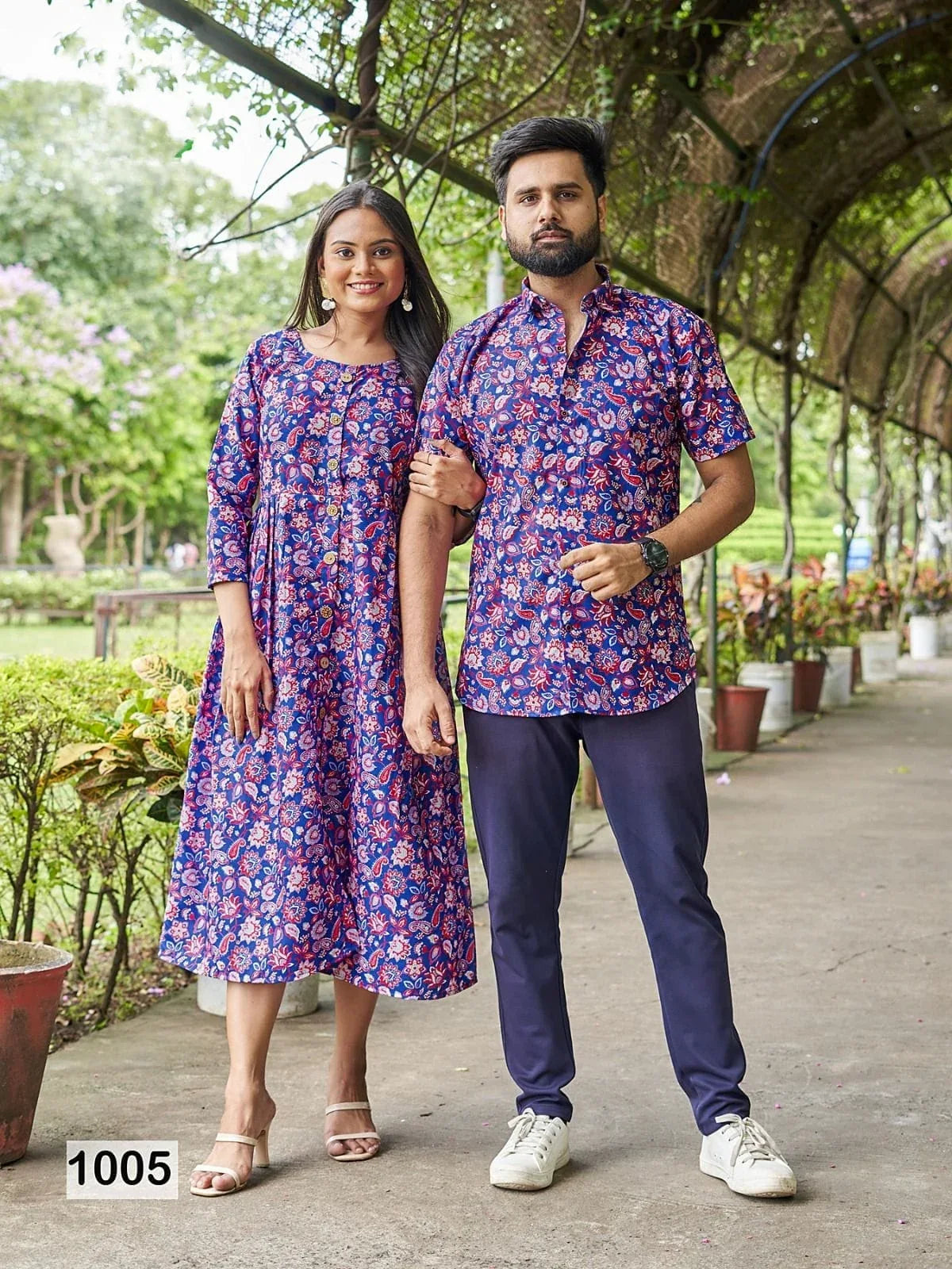 Trendy couple 2.0 Occasion Special Couple combo of Shirt and kurti Same matching - Anant Exports