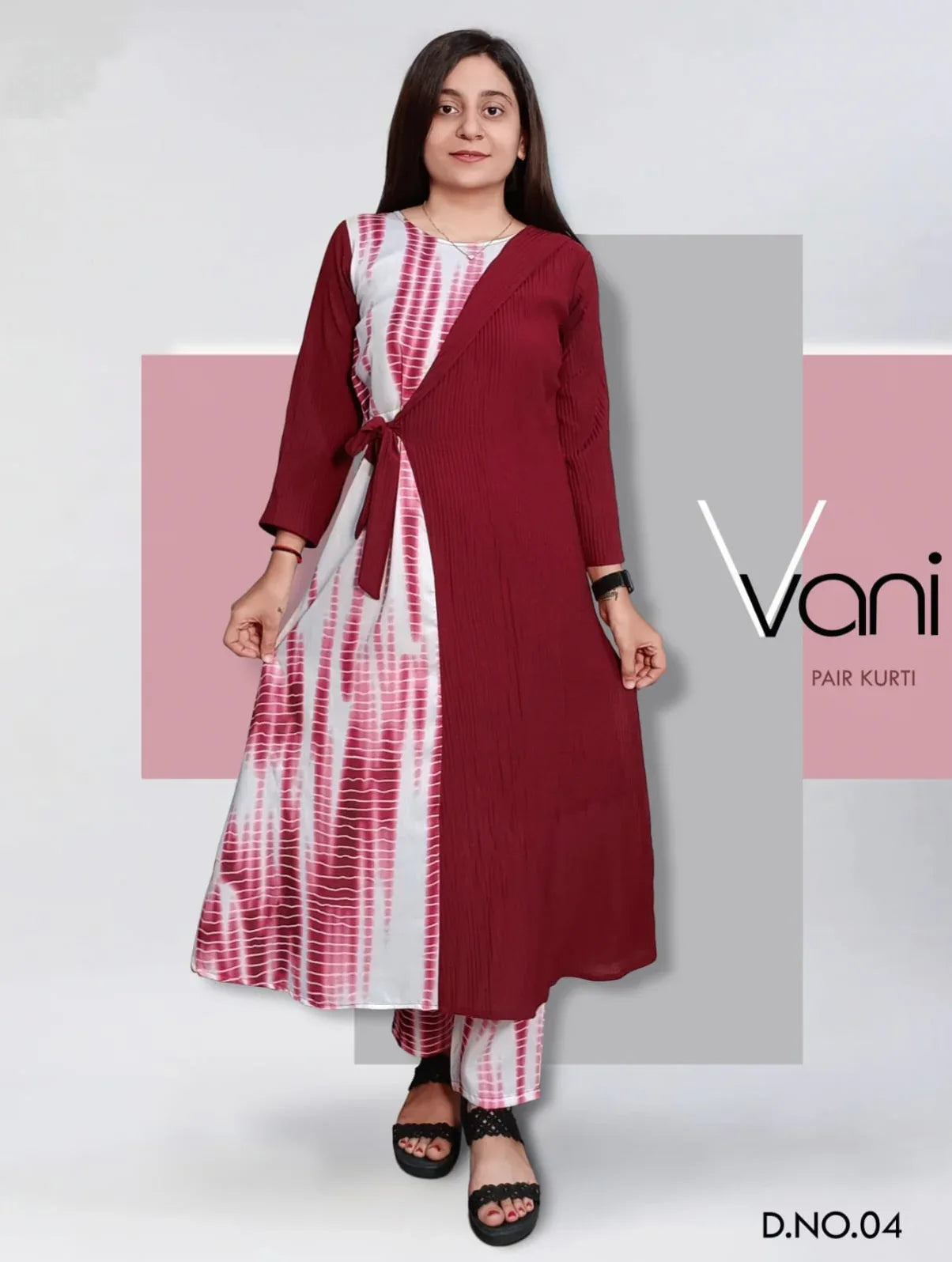 Beautiful Partywear Children Vani Kurti with Pant - Anant Exports