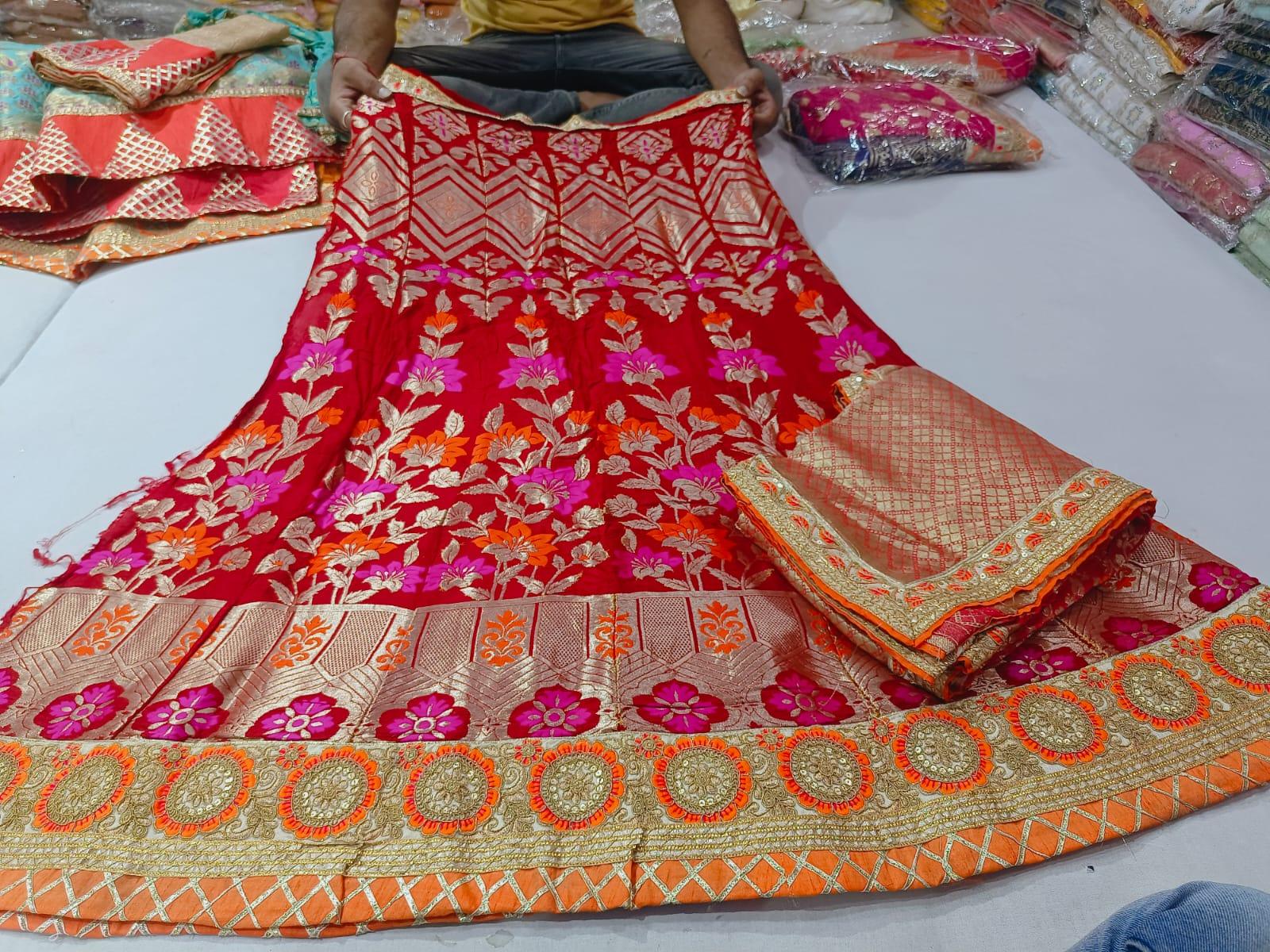 Rajsthani Traditional Rajputi Pure Upada Silk Lehenga Choli - Anant Exports