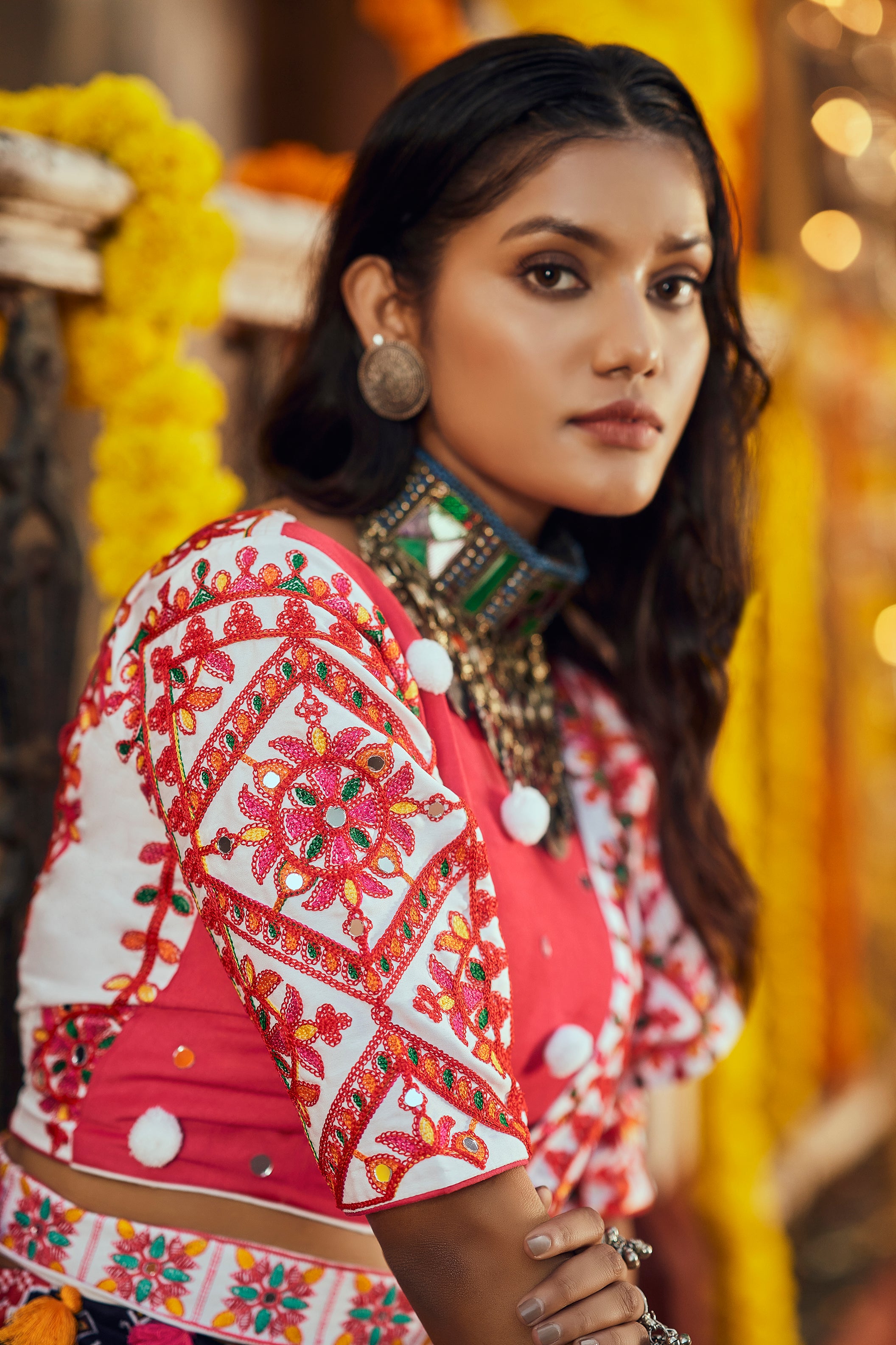 Black navratri lehenga set for women