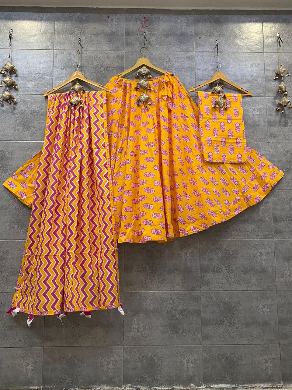 Beautiful Designer Cotton Lehenga Choli - Anant Exports
