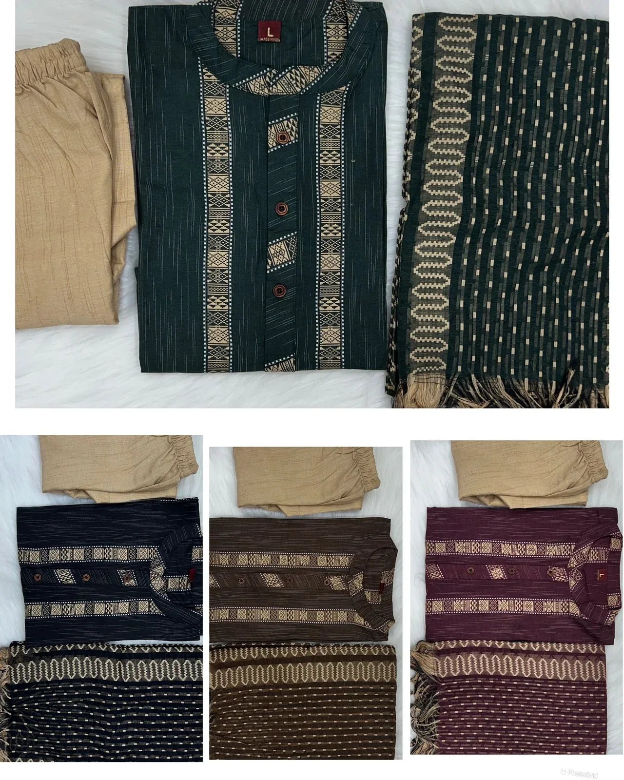 Occasion Special Couple combo of Kurta with Pajama & Kurti with Pants & Dupatta Dress - Anant Exports