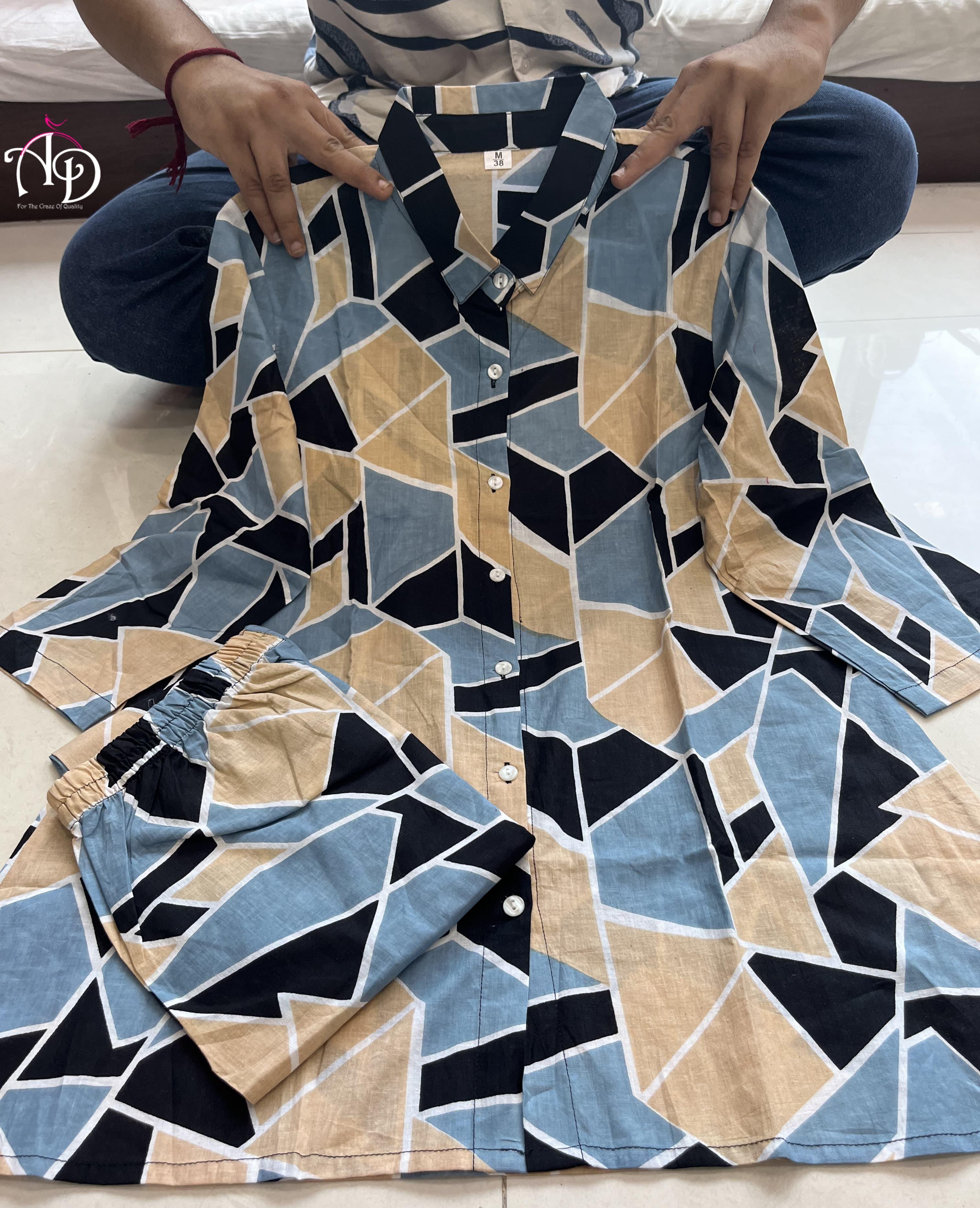 New Partywear Pure Cotton Cord Set - Anant Exports